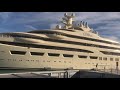 Dilbar yacht docking in Barcelona 7 of January 2020 full video