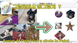 그림판 기초 그림판에서 동그랗게 자르기 ?  | Basics of Paint Cut a circle in Paint ?