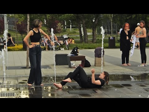 2022. Girls, fountain and funny wet joys-2! / 2022г. Девушки, фонтан и веселые мокрые радости-2!
