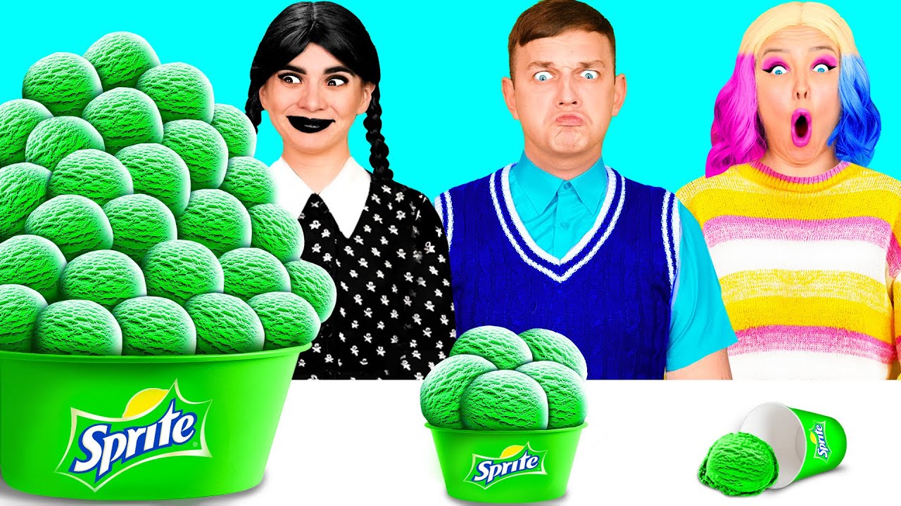 Großer, Mittlerer und Kleiner Teller Challenge | Lustige Essensrezepte Challenge Fun