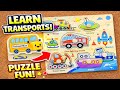 Wooden Puzzle for Kids – Learn While Playing! Holzpuzzle für Kinder 🧩 Cars Boat ; Autos Boot
