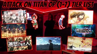 Attack On Titan Opening 1-7 (Tier List/Reaction!!!😎)