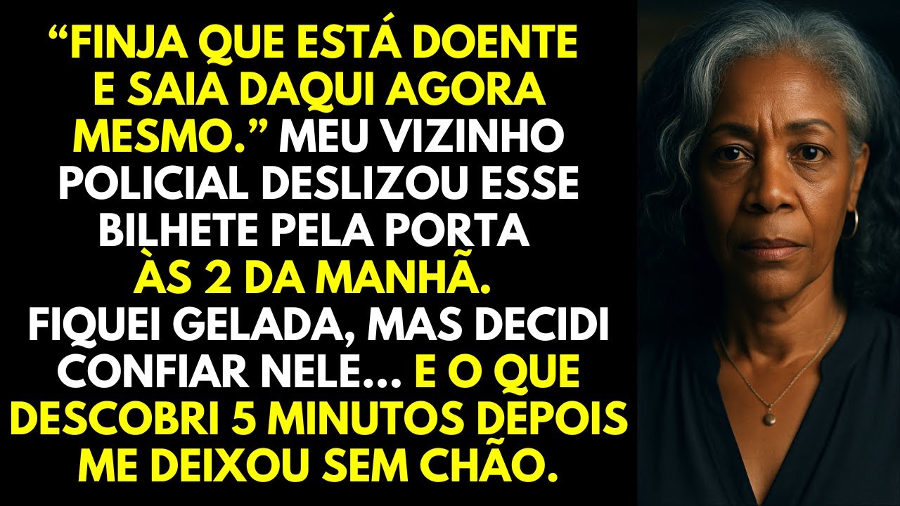 O policial sussurrou por volta das 2 da manhã: “Finja que está doente e saia daqui” Fiquei congelada