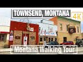 Walking Tour of Townsend Montana - 4K City Walks - Virtual Travel Walking Treadmill Walk Scenery