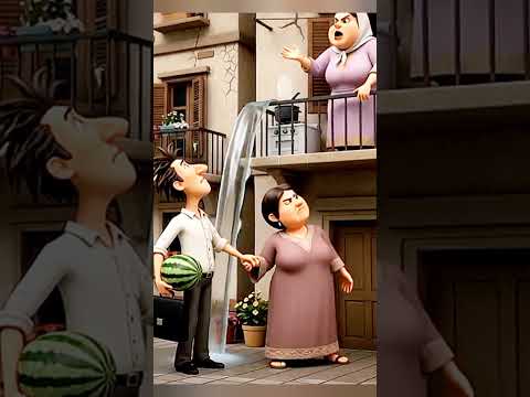 القطه مياو أم طرطور كبت مياه وسخه على غسيل جارتها ولكن النهاية صادمه جدا    