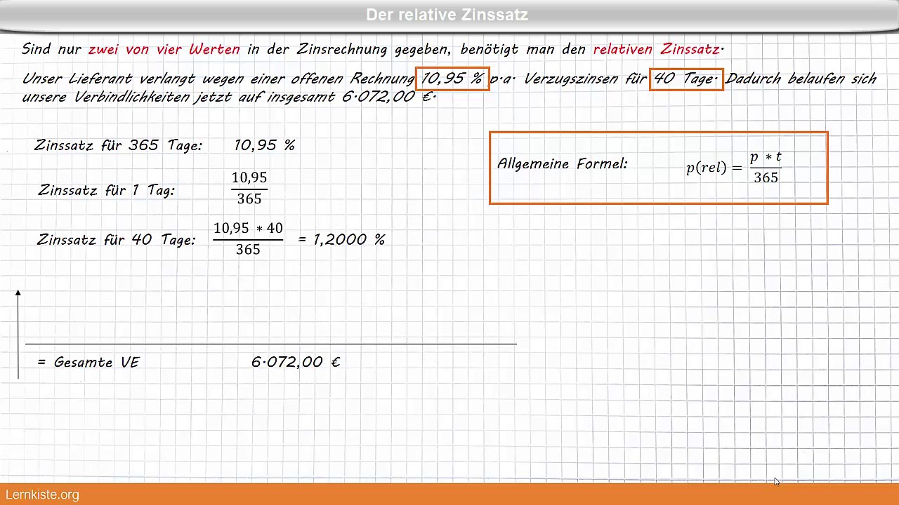 Zins Berechnen Mathe