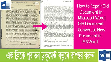 How to Repair Old Document in Microsoft Word | Old Document Convert to New Document in MS Word
