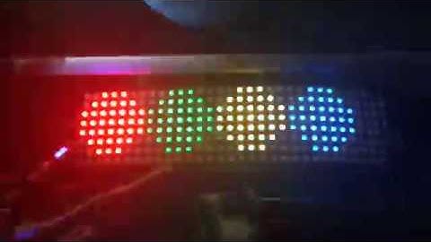 More audio visualizations from a ESP8266 + MSGEQ7 on a 32x8 WS2812 LED matrix