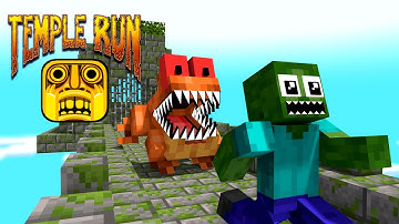 Minecraft Mobs : TEMPLE RUN CHALLENGE- Minecraft Animation