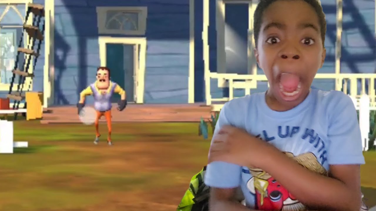 Playing hello neighbor [scared me] - YouTube