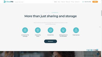 CloudMe Cloud Storage and File-Sharing Services WordPress Theme