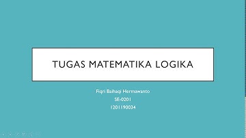 Tugas Matematika Logika || Pemrograman Logika dengan Prolog