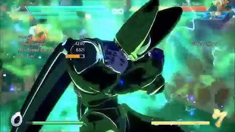 dragonball fighterz Cell aiming for max damage BNB combo cell loopz