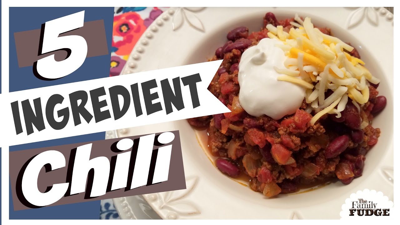 5 Ingredient Chili Quick Easy How To Recipe Cooking 101 Youtube