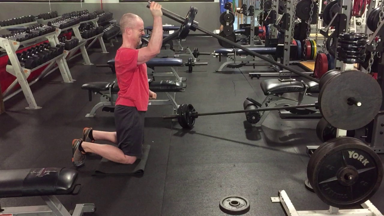 Kneeling Overhead Landmine Press with Eyes Closed YouTube