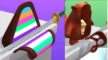 ASMR Cutting game! Relaxing sounds! Satisfying ASMR Video