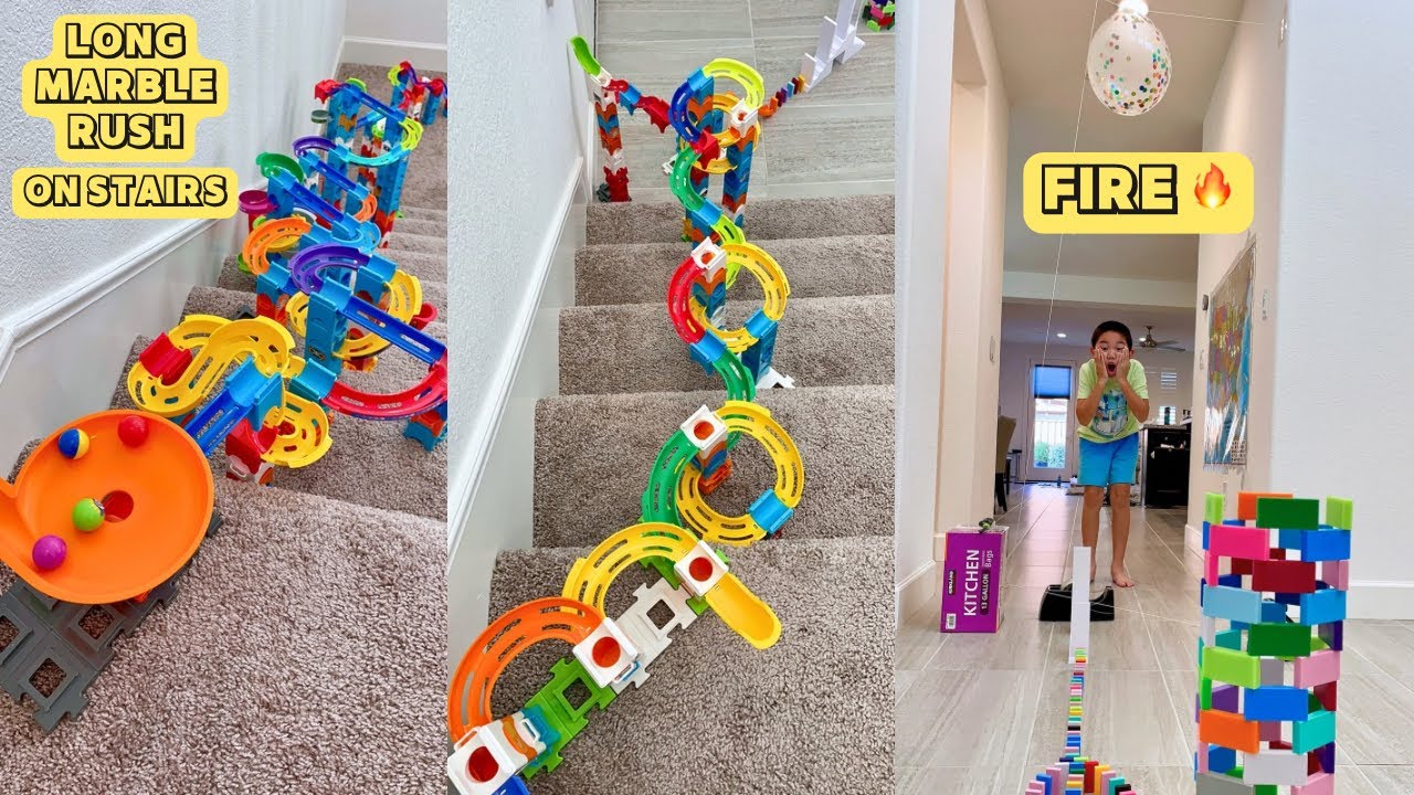 LONG MARBLE RUSH ON STAIRS FIRE VTECH / MARBLE RUN @timothyspreciousmoments ​