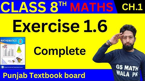 math class 8 chapter 1 exercise 1.6 Q.1,2 | class 8 math chapter 1 ex 1.6 Q.1 | exercise 1.6 class 8