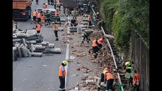 5.000 Hühner nach Unfall auf der Autobahn ORF Wien heute