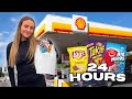 ONLY EATING GAS STATIONS FOOD FOR 24 HOURS!!