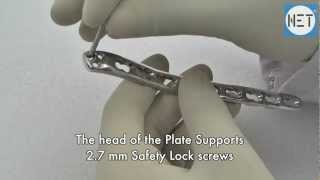 2.7/3.5mm Distal Humerus Safety Lock Plate, Right, SS. Item Code: SF-604.09R