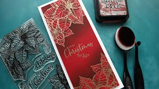 Holiday Card Series 2020 - Day 19 - Ink Blending Over Embossing