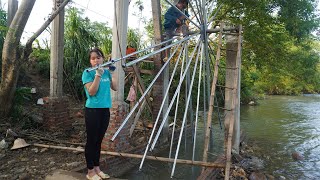 Building System Wheel Pump, Weld iron Pipes To Make Propeller Shafts  Family Farm Lý Hiên