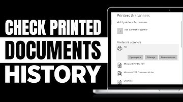 How to Check Printed Documents History | Enable and View Printed Documents History