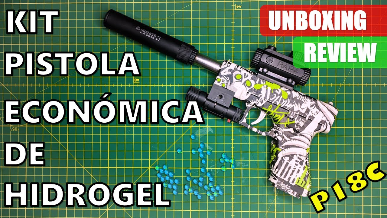 Pistola de hidrogel económica - P18C Unboxing y Review 