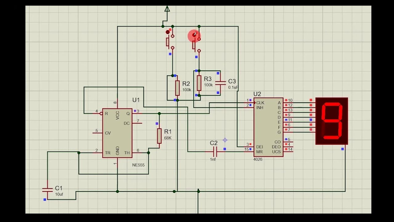 How to make 7 Segment Display Using 555 Timer counter 1 - YouTube