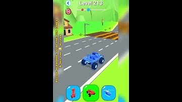 Shape-Shifting 🚲🚁🛶🚗 Game | Level-213 | Gameplay Walk-through #gaming #shapeshifting #shorts #games