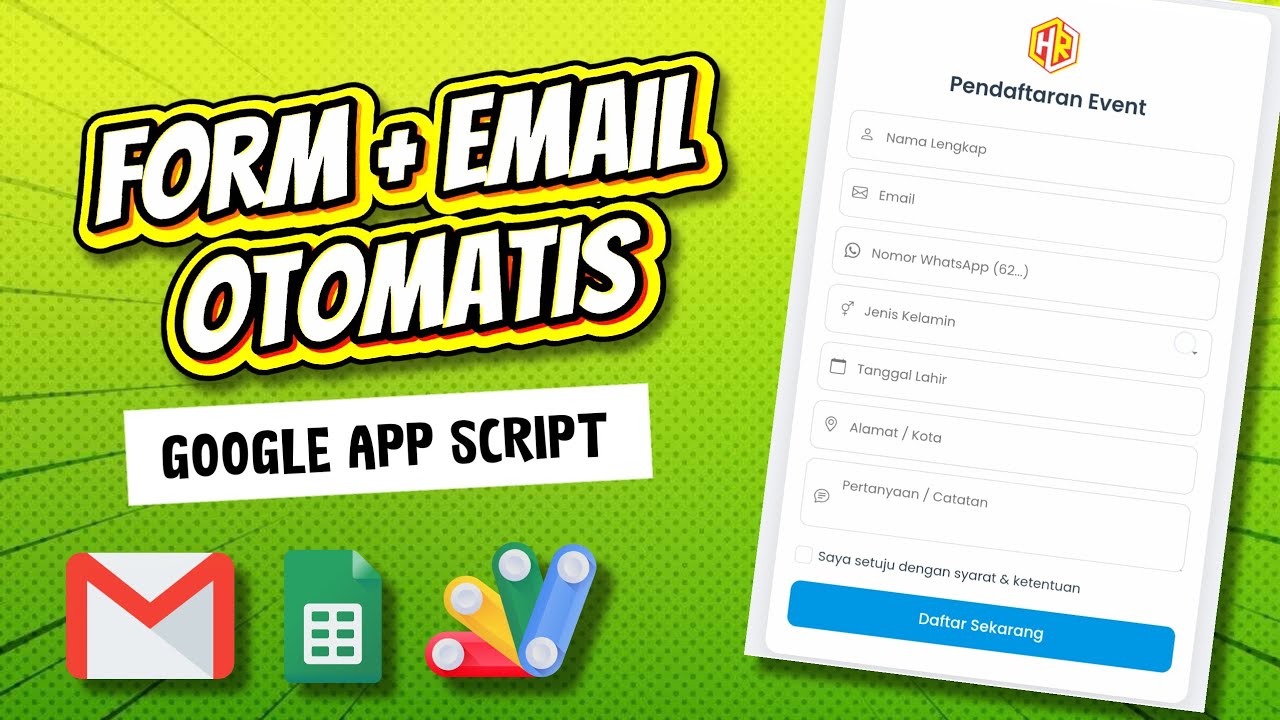 Google Apps Script Form | Google Sheets + Auto Email - YouTube