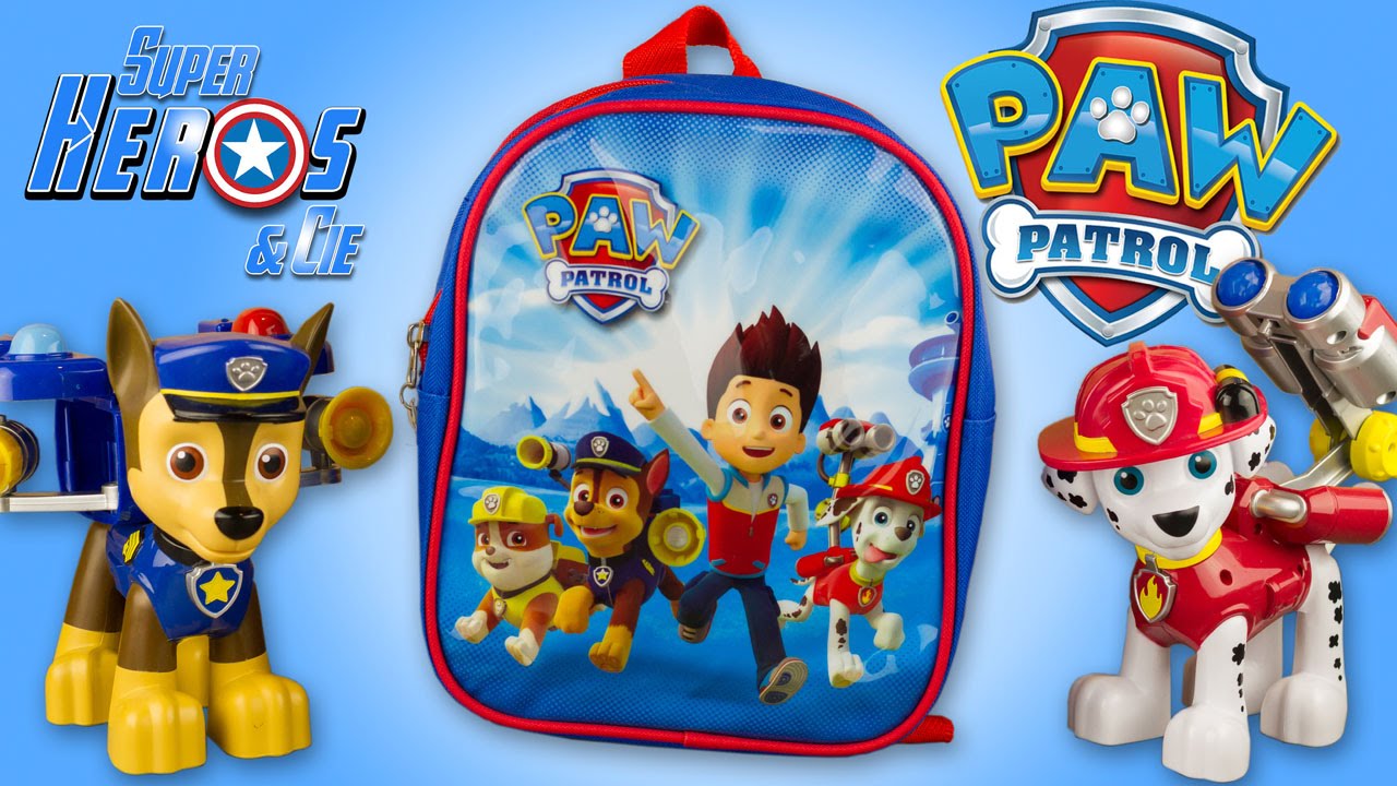 Figurine Pat'Patrouille (Paw Patrol) : Sac à dos : Ruben