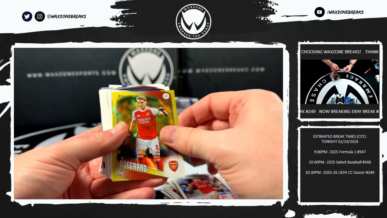 1/24/2026 2025-26 CLUB COMPETITIONS SOCCER 6X BOX 1/2 CASE BREAK #349