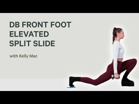DB Front Foot Elevated Split Slide | Quad Strength Through Full Range