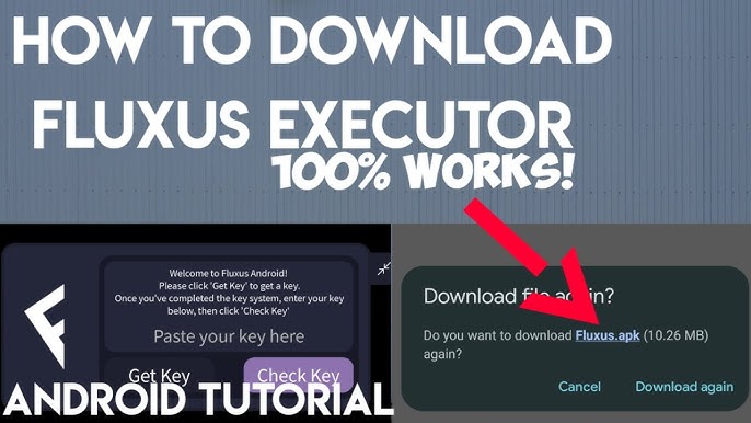 MOBILE] Download Fluxus Executor Roblox and Update Get Key Tutorial 2023  (New Part)