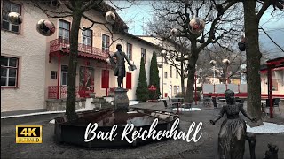 Bad Reichenhall, Germany  Rainy Walk in City Center to Luitpoldbrücke  4K HDR