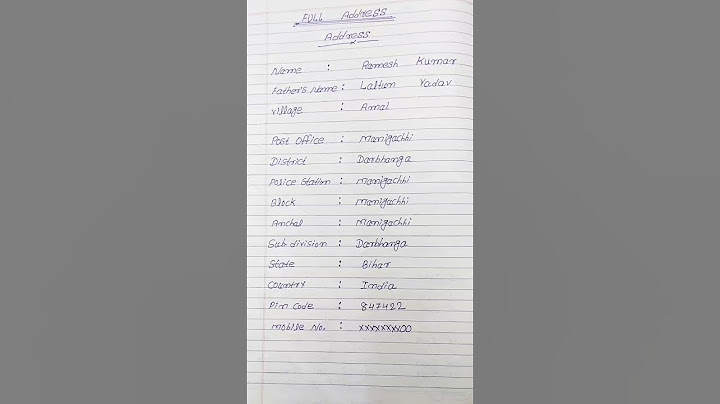 How To Write ✍️ Your Full Address ||