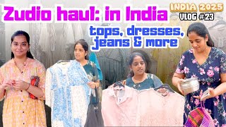 maa zudio shopping: new collections tops, dress & pants + temple | Telugu Family Vlogs in USA | A&C