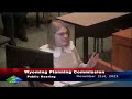 Wyoming Planning Commission Meeting November 21, 2023