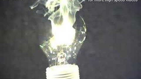 Light bulb shot, filmed by high speed camera