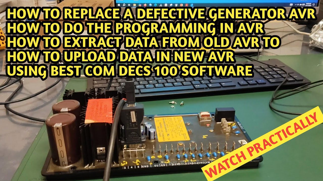 GENERATOR AVR REPLACEMENT COMPLETE PROCESS | AVR PROGRAMMING || EXTRACT ...