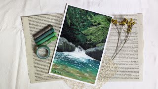 Oil Pastel Drawing - Stream | How to draw using oil pastels