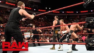 The Shield attack Braun Strowman, Drew McIntyre \& Dolph Ziggler: Raw, Sept. 3, 2018
