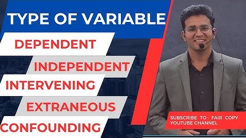Types of Variables in Experimental Research | Research Aptitude | UGC-NET Paper 1
