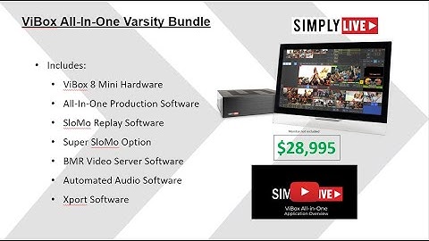 Simplylive ViBox - Videoguys will Help You Find a Local Dealer