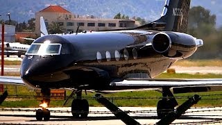 All Black Gulfstream III [N222G] Departing VNY