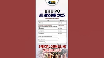 BHU PG Admission 2025 Official Counselling Schedule out #cuetpg
