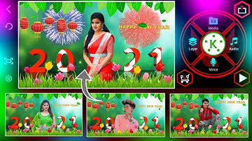 how to make 2021 Happy New year festival editing status video in android mobile edit with kinemaster