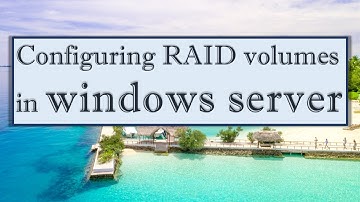 Configuring RAID volumes in Windows Server 2012 R2